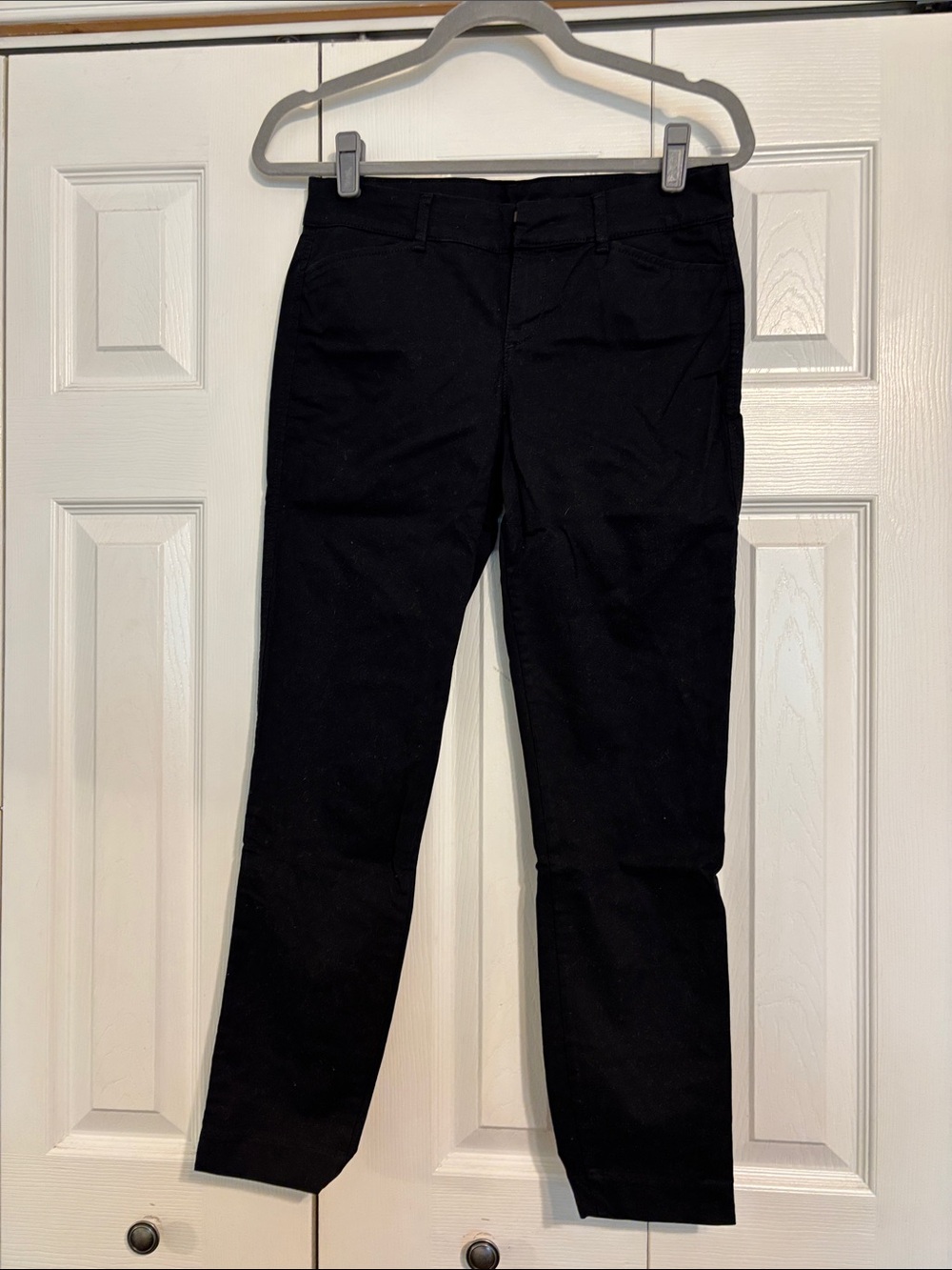 Women's Black Straight-Leg Pixie Pants